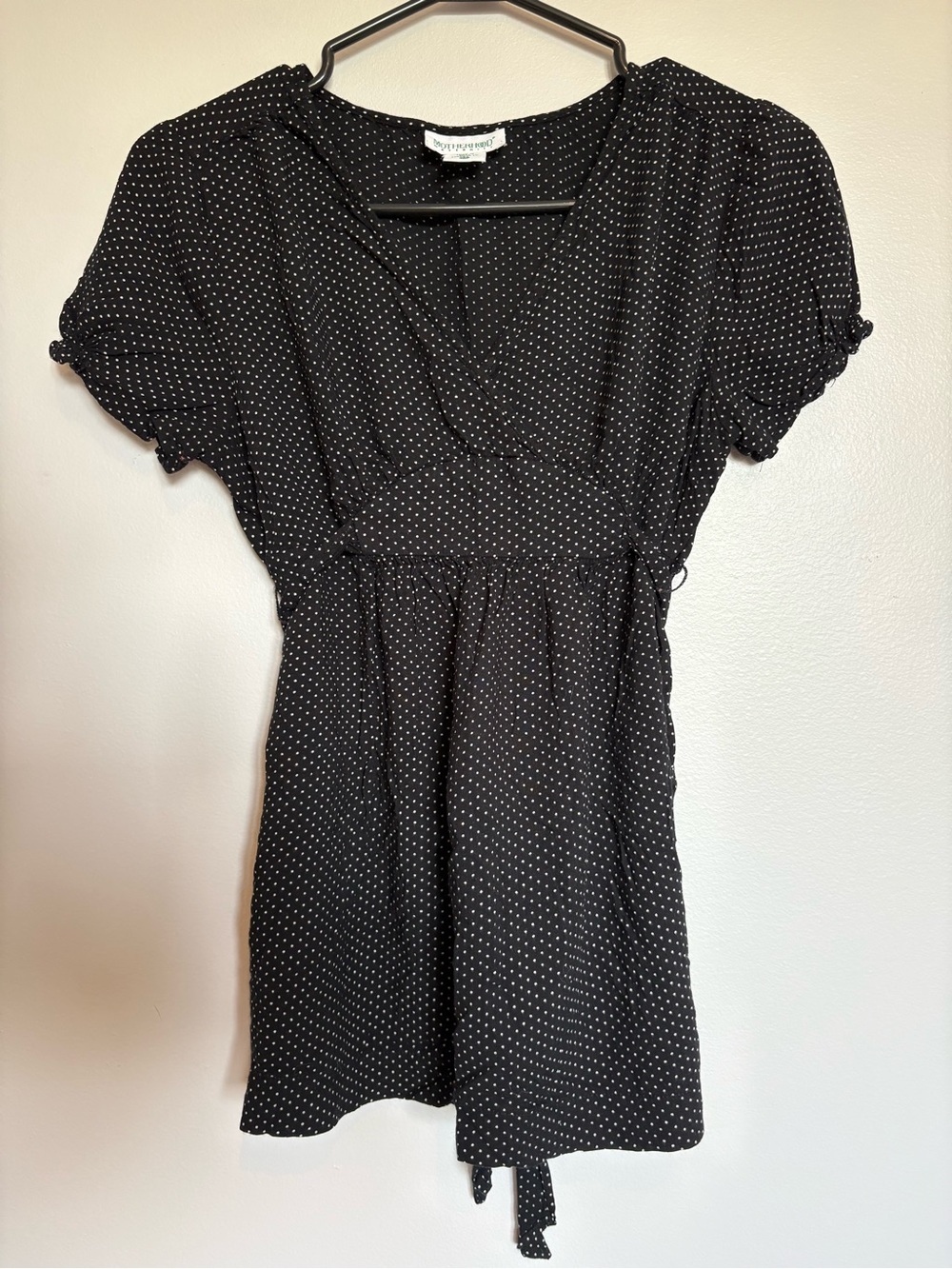 babydoll polkadot top